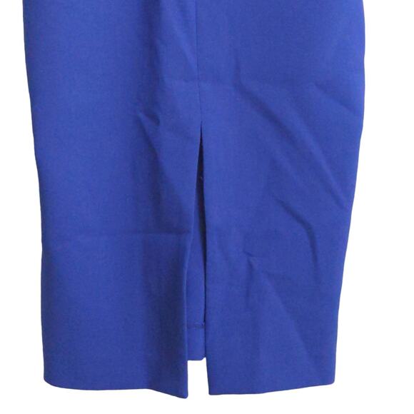 Likely Brooklyn Midi Dress Blue Stretch V Neck Sleeveless Slit Party 00 New - Picture 3 of 13